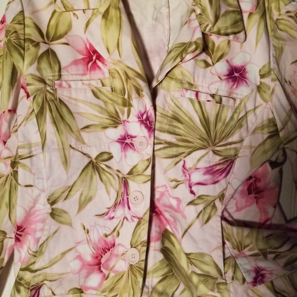 Jamaica Bay PL LS Floral Summer Jacket, Like new - Picture 3 of 8